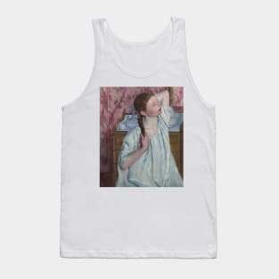 Girl Arranging Her Hair by Mary Cassatt Tank Top